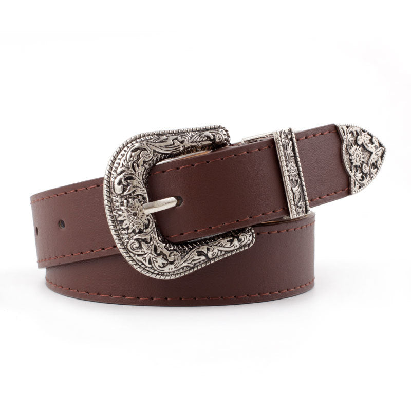 Wholesale Vintage Faux Leather Denim Belt